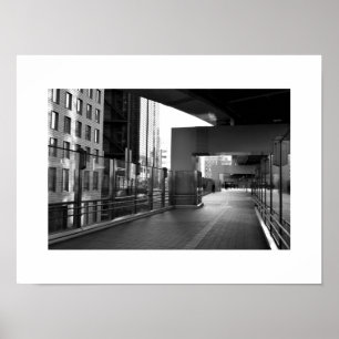 Póster Piedra y vidrio: Shiodome Business District, Tokio