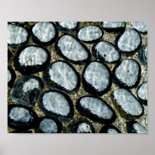 Póster Piedras bajo el agua