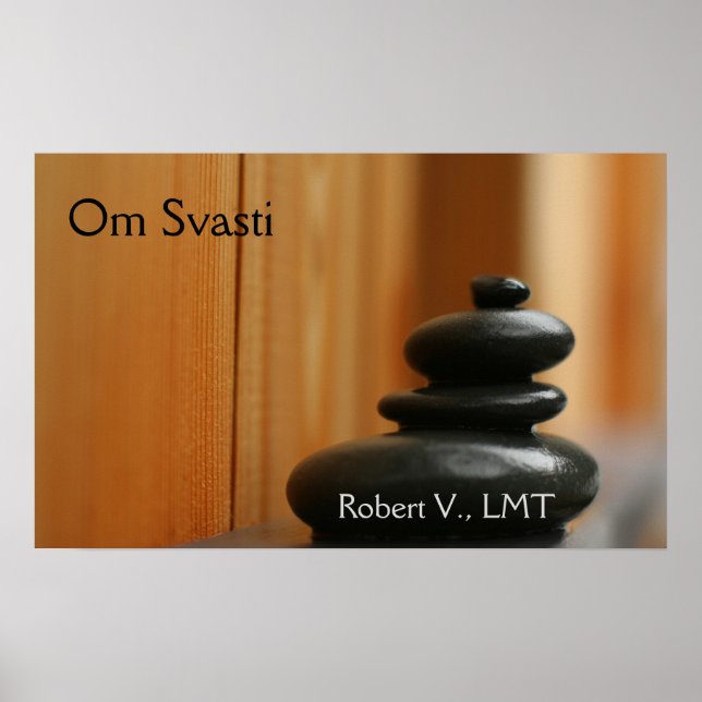 Póster Piedras de la meditación de Cairn (Frente)