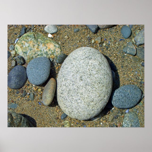 Póster Piedras de playa (Frente)