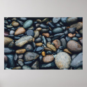 PÓSTER PIEDRAS MARRÓN Y NEGRO