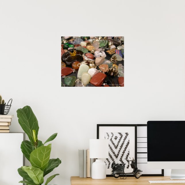 Póster Piedras y pulseras (Oficina en casa)