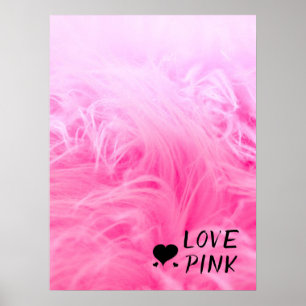 Póster Piel de Faux del último Hot Pink Fuzzy