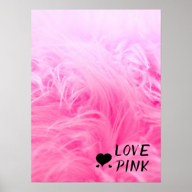 Póster Piel de Faux del último Hot Pink Fuzzy (Frente)