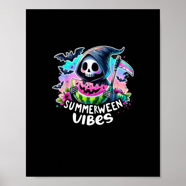 Póster Piel de verano retro Summerween Vibe Watermelon Gh (Frente)