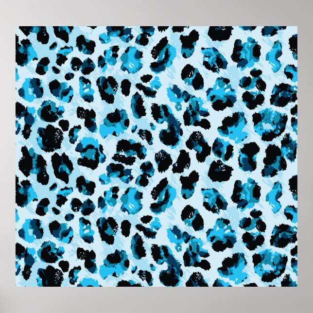 Póster Piel leopardo Cheetah: tinte vinícola acuarela (Frente)