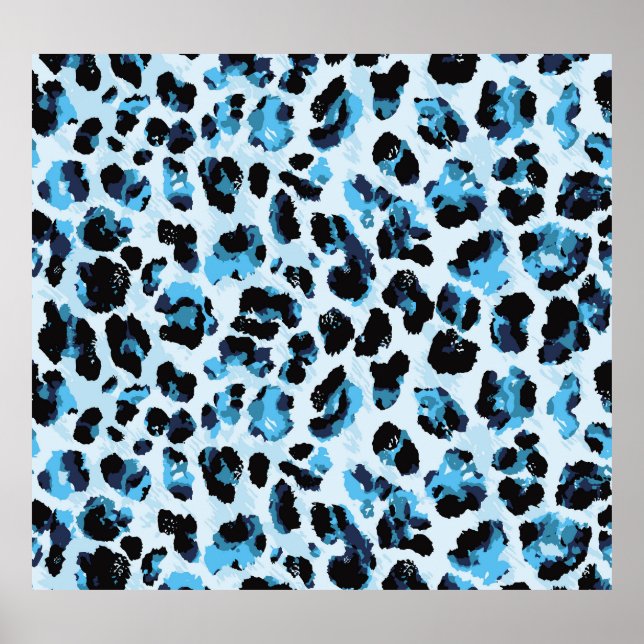 Póster Piel leopardo Cheetah: tinte vinícola acuarela (Frente)