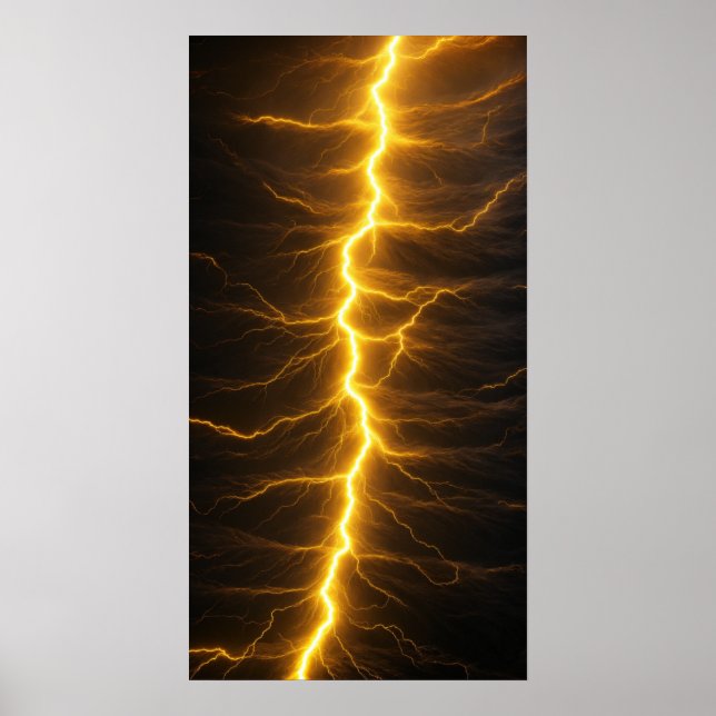 Póster Piel tormentosa en amarillo oscuro (Frente)
