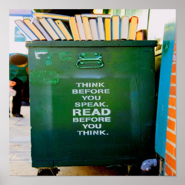 Póster Piensa Antes De Hablar Palabras Sabias (Frente)