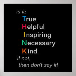 Póster PIENSA - antes de hablar - poster