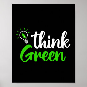 Póster Piensa en verde.