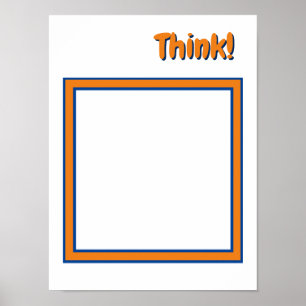 Póster ¡Piensa! Fuera de la caja (personalizable)