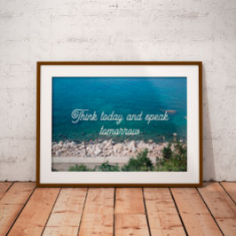 Póster Piensa hoy y habla mañana poster