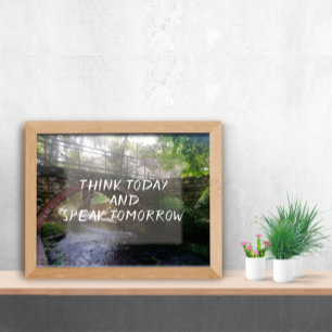 Póster Piensa hoy y habla mañana poster