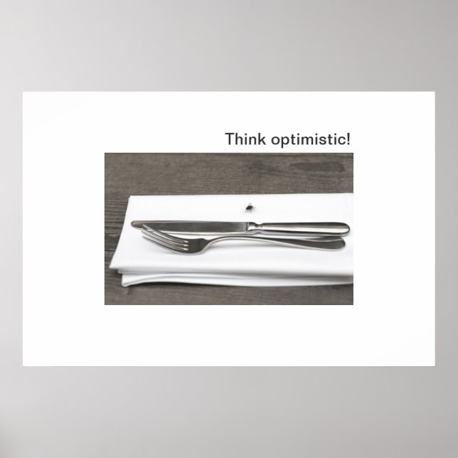 Póster ¡Piensa optimista! (Frente)