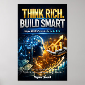 Póster Piensa Rico Construye Inteligente – Mentalidad de
