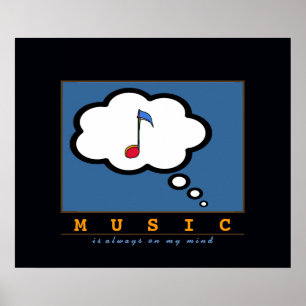Póster piense la música