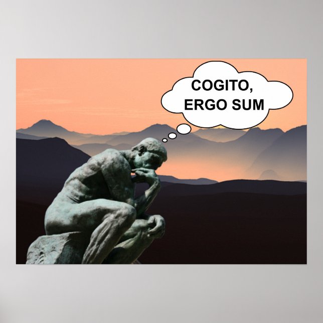 Póster Pienso, luego existo (Frente)