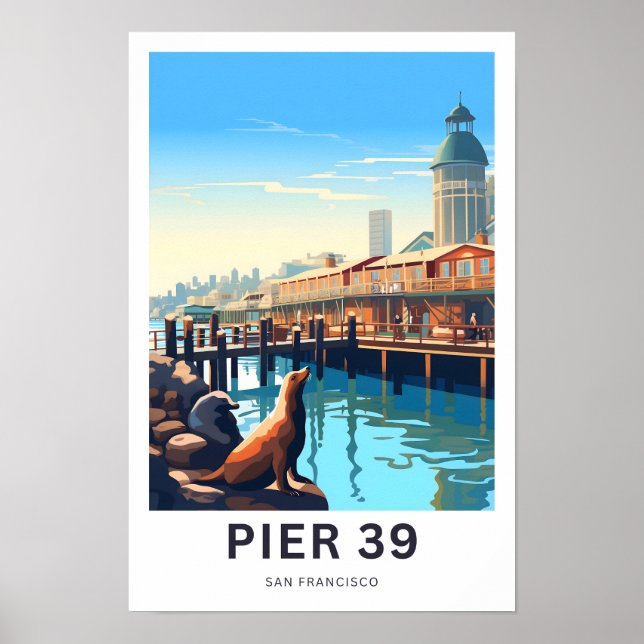 Póster Pier 39 San Francisco Travel Print (Frente)