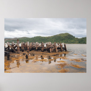Póster Pier de madera escocesa