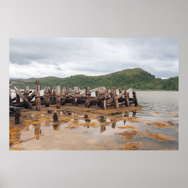 Póster Pier de madera escocesa (Frente)