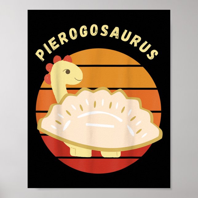Póster Pier Dumplings para Pierogosaurus Polaco Pierogi (Frente)