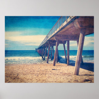 Póster Pier en la playa de Hermosa