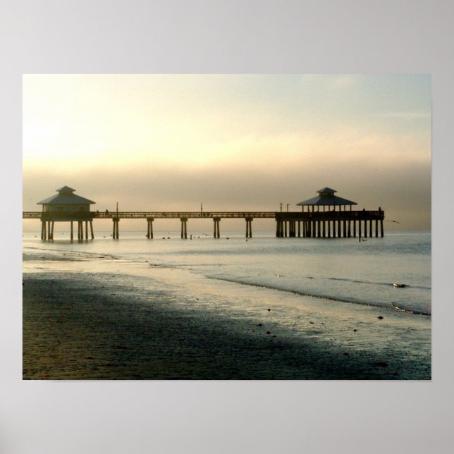 Póster Pier en Sunrise, Ft Myers FL (Frente)