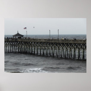 Póster Pier Fishing - Oak Island, NC