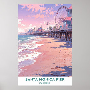 Póster Pier Santa Monica - California