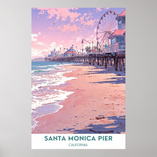 Póster Pier Santa Monica - California (Frente)