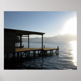 Póster Pier tranquilo al atardecer