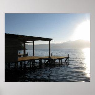 Póster Pier tranquilo al atardecer