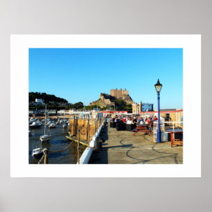 Póster Pier y castillo en Gorey Jersey