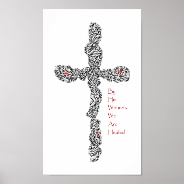 Póster Pierced - Isaiah 53:5b (Frente)