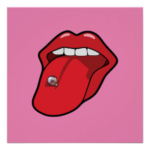 Poster piercing del arte pop del cuerpo