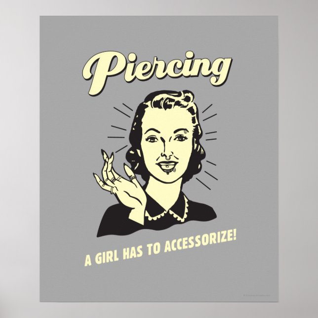 Póster Piercing: Un Chica tiene que acceder (Frente)