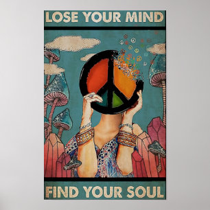 Póster Pierde tu Mente Encuentra tu Alma vintage
