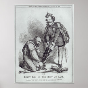 Póster Pierna derecha en la bota en Last
