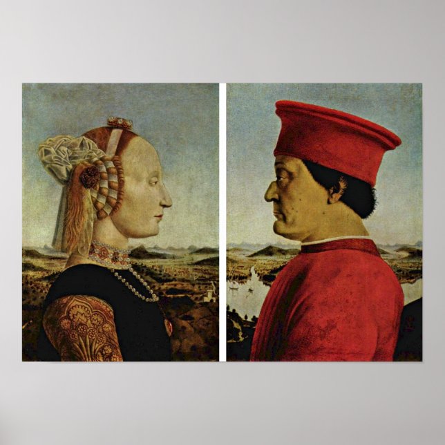 Póster Piero della Francesca - Diptych (Frente)