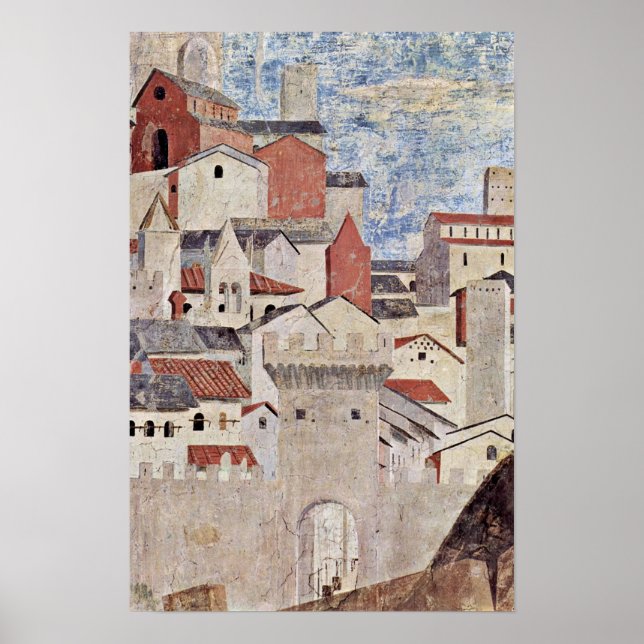 Póster Piero della Francesca - Escena arquitectónica (Frente)