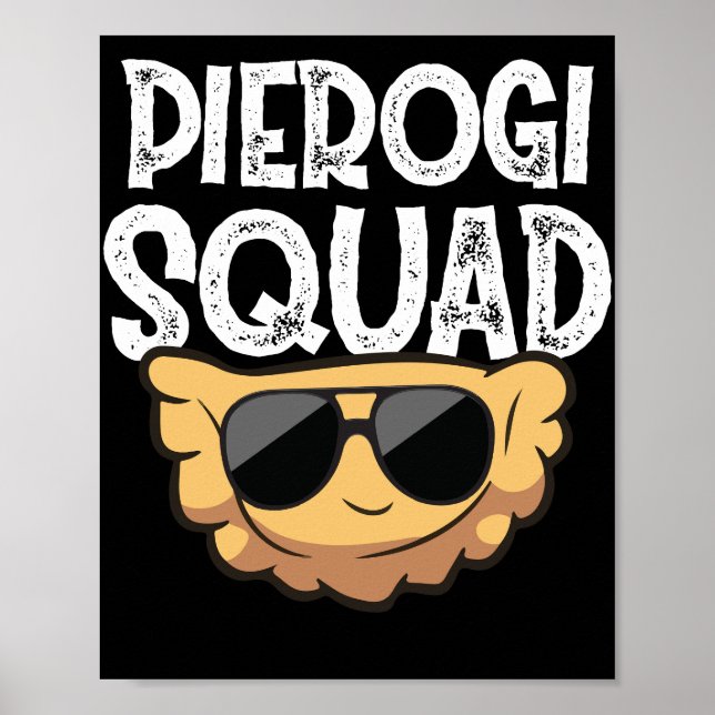 Póster Pierogi Squad Polaco Food Poland Funny (Frente)