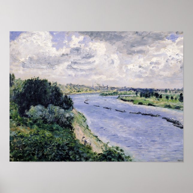 Póster Pierre A Renoir | Bargas en el Sena (Frente)