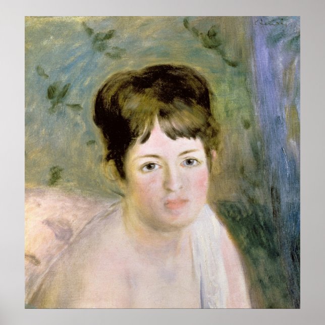 Póster Pierre A Renoir | Cabeza de mujer (Frente)
