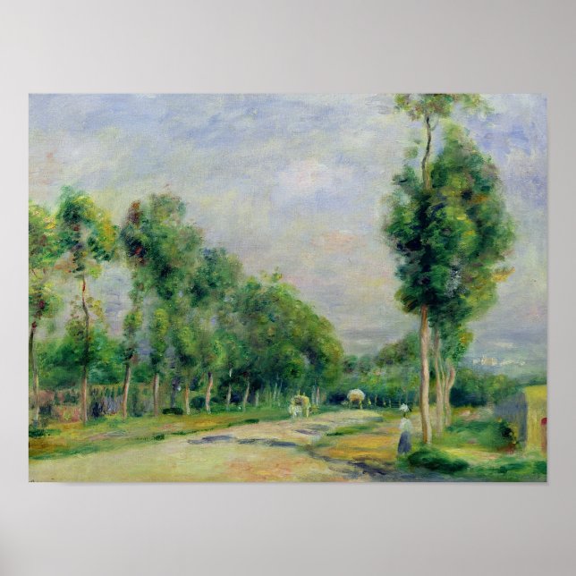 Póster Pierre A Renoir | Camino a Versalles (Frente)