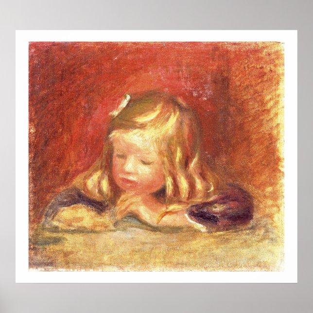 Póster Pierre A Renoir | Coco at the Table  (Frente)