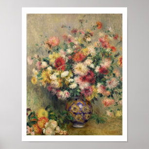 Póster Pierre A Renoir   Dahlias