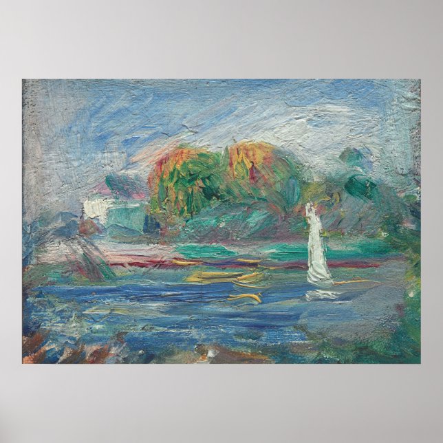 Póster Pierre A Renoir | El Río Azul (Frente)