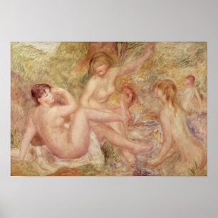 Póster Pierre A Renoir Estudio para los grandes bañista