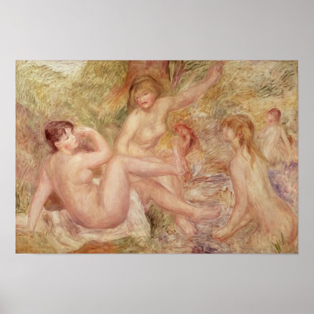 Póster Pierre A Renoir | Estudio para los grandes bañista (Frente)